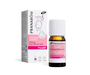 Pranarôm PranaBB Diffusion Sommeil Bio 10 ml | Mélange d'huiles essentielles apaisantes pour faciliter l'endormissement de bébé. Dès 3 mois.