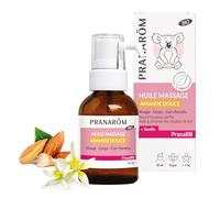Pranarôm PranaBB Huile de Massage Peau Sèche Bio 30 ml | Amande douce et vanille pour nourrir la peau et aider à éliminer les croûtes de lait.