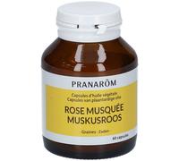 Pranarôm | Rose Musquée - Huile Végétale |Beauté de la peau| Anti-âge | Riche en Oméga 3, 6, 9 | 60 capsules