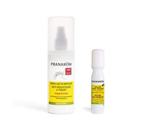 PRANAROM Spray Répulsif Anti-Moustiques + Roller Après-Piqûres 90 ml