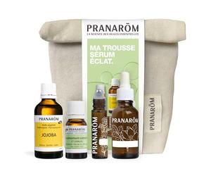 PRANARÔM - TROUSSE DIY SÉRUM ÉCLAT - Huile essentielle de Bois de Hô et huile végétale de Jojoba - 2 recettes DIY + 2 flacons + Trousse OFFERTS - Idée cadeau 100% naturel et BIO