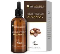PraNaturals Huile d'Argan Marocaine Pure & Naturelle pour le Visage 100 ml | Riche en Vitamine E pour une Peau, des Cheveux & des Ongles Sains - Sans Paraben ni SLS - Végan, Sans Cruauté