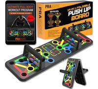 PRANAYA® Push Up Board 14-en-1 | Programme en Français + Vidéos QR Code | Planche à Pompes Guidée Pliable | Poignées Ergonomiques | Musculation Maison