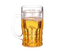 Prank Beer Mug, Double-Layer 420ml Simulation Novelty Beer Cup, Realistic Fake Drinking Glass, Fun Gag for Parties, Decorative Display for Refrigerator, Dining Table, and Home