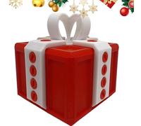 Prank Box - 3D Printed Interactive Gag Toy for Fun Surprises | Trick Toy Box for Birthday Christmas Halloween Festival Party Stress Relief Office Entertainment Adults Friends, 8 x 8 cm White Gold Red