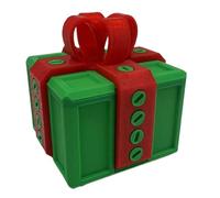 Prank Box - 3d Printed Interactive Gag Toy for Fun Surprises | Trick Toy Box for Birthday Christmas Halloween Festival Party Stress Relief Office Entertainment Adults Friends, 8x8x8cm White Gold Red