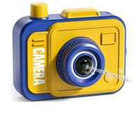 Prank Camera Water Gun, Reverse & Forward Two-Way Squirt Shooter, Mini Pocket-Sized Leak-Resistant Dual-Sided Water Blaster for Summer Pool Party Tricks (Blue)