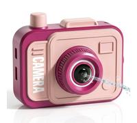 Prank Camera Water Gun, Reverse & Forward Two-Way Squirt Shooter, Mini Pocket-Sized Leak-Resistant Dual-Sided Water Blaster for Summer Pool Party Tricks (Pink)