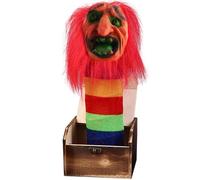 Prank Scare Box Surprise Horror Sound and Light Witch Wooden Scare Box, Creative Chic Gift for Party Favors Decorations April Fools Day, Toys