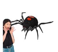 Prank Spider Tarentule vibrante et rampante avec télécommande | Accessoire animal réaliste | Décoration poilue noire, jouet de bâillon effrayant, cadeau pour chats, utilisations