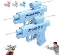 Prank Two-Way Water Gun, Prank Water Gun, Water Gun Prank Can Spray from Front and Back (Blue*2)