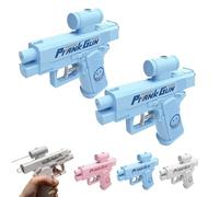 Prank Two-Way Water Gun, Prank Water Gun with Backsplash Effect, Water Splashing Back and Forth, Creative Summer Outdoor/Park Play Battle Toy WaterGun (Blau +Blau)