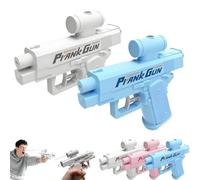 Prank Water Gun, Prank Two-Way Water Gun, Prank Squirt Gun, for Adults Party Games Outdoor Indoor, Easy to Carrys (White+Blue)