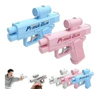 Prank Water Gun, Prank Two-Way Water Gun, Prank Squirt Gun, for Adults Party Games Outdoor Indoor, Easy to Carrys (Blue+Pink)