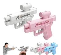 Prank Water Gun, Prank Two-Way Water Gun, Prank Squirt Gun, for Adults Party Games Outdoor Indoor, Easy to Carrys (White+Pink)