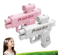 Prank Water Gun, Prank Two-Way Water Gun, Reverse Waters Guns, Creative Pranks Battle Toy Waters Guns Fight (White+Pink)