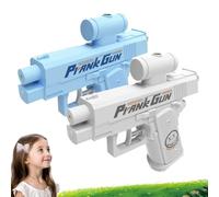Prank Water Gun, Prank Two-Way Water Gun, Reverse Waters Guns, Creative Pranks Battle Toy Waters Guns Fight (White+Blue)