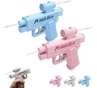 Prank Water Gun, , Prank Two-Way Water Gun, Squirt Can Spray from Front and Back, Quirky & Fun for School Office Trick (Blue+Pink)