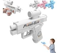 Prank Water Gun - Reverse Spray Design, Compulsive Two-Way Water Gun, Prank Squirt Gun Can Spray from Front and Back, The First Choice for Pranks for Pool Party (White)