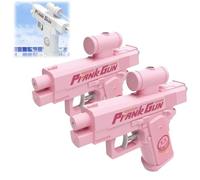 Prank Water Gun - Reverse Spray Design, Compulsive Two-Way Water Gun, Prank Squirt Gun Can Spray from Front and Back, The First Choice for Pranks for Pool Party (Rose*2)