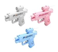 Prank Water Gun - Reverse Spray Design, Compulsive Two-Way Water Gun, Prank Squirt Gun Can Spray from Front and Back, The First Choice for Pranks for Pool Party (Bleu + Rose + Blanc)
