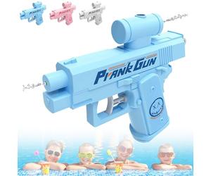 Prank Water Gun - Reverse Spray Design, Compulsive Two-Way Water Gun, Prank Squirt Gun Can Spray from Front and Back, The First Choice for Pranks for Pool Party (Blue)