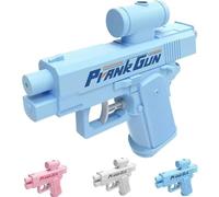 Prank Water Gun Shoots Backwards, Realistic Small Pranks Squirt Guns, Trick Two-Way Watergun Toy, Creative Reverse Waterguns, from Front & Back, Fun Gift for Office & School Pool Parties(1*Blue)
