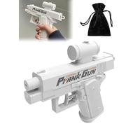 Prank Water Gun, Water Gun Prank, Two-Way Water Gun with Dual Nozzle Spray for Surprise Soaks, High-Pressure Long Range, Large Tank, Lightweight Summer Toy for Kids and Adults (White)