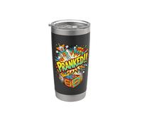 Pranked Jack in the Box Comic Clown Comic Pop Art Co. Gobelet isotherme en acier inoxydable double paroi