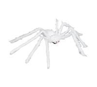 Pranks - Araignée géante blanche - 49,69 cm - Accessoire d'araignée blanche effrayante réaliste - Accessoires d'araignées géantes effrayantes - Grande araignée flexible d'Halloween