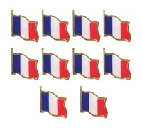 PRAOFRT 10 Pièces Pins drapeau francais Pin's Drapeau Français Pins france France Drapeaux Epingle Broche Badge PINS EUROPE Pins costume homme