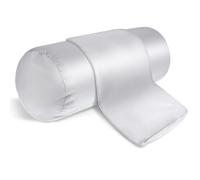 Prasacco Lot de 2 housses de coussin enroulables à col rond, 40,6 x 15 cm, avec fermeture éclair dissimulée, taie d'oreiller cylindrique en soie douce pour coussin tour de cou