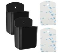 Prasacco Lot de 2 supports universels pour télécommandes - Auto-adhésifs - Support mural pour télécommande de TV - Classique - Noir