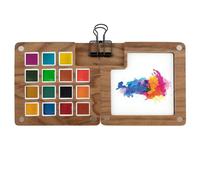Prasacco Palette de peinture aquarelle portable en bois pour dessin, voyage, petite palette magnétique pour aquarelle, gouache, peinture acrylique, 566363_1_NdcFecQhW