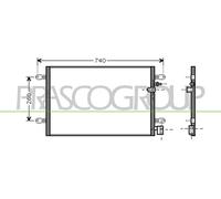 PRASCO Condensateur Climatisation Aluminium Pour Audi A6 Avant 3.0 TDI QUATTRO