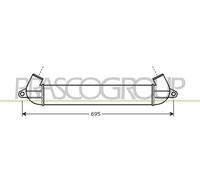 PRASCO Échangeur De Chaleur LLK Pour Fiat Doblo Cargo 1.9 JTD 1.3 D Multijet