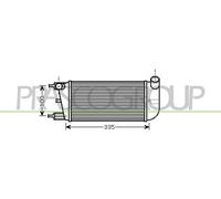 PRASCO Intercooler On Refroidit L'Air Aluminium pour Fiat 500 C Ford Ka