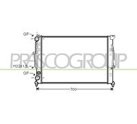 PRASCO Refroidisseur Du Moteur D'Eau Aluminium pour Audi A4 8D2 B5 8D5 4B C5 VW