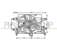 PRASCO Ventilateur Refroidissement Moteur de Radiateur Pour Fiat Doblo 119 1.4