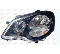 Prasco Projecteur principal VG0224914 Phare avant gauche Halogène VW Polo 2005-2009 Noir
