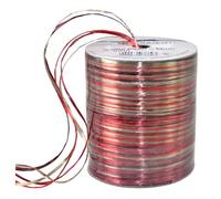 Prasent Bobine de Ruban Rayonne, Bordeaux/doré/Multicolore