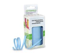 Prasent Cottonfield Ruban à friser en coton Bleu clair 100 m x 5 mm x 100 m