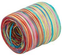 Prasent Ruban Raphia et rayonne Vert/rose/multicolore