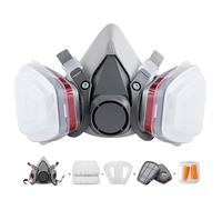 Masque Protection Réutilisable Avec Filtre Anti Poussière,Masque a Gaz Respiratoire avec Filtre pour Pulvérisation,Peinture,Travaux, Produits Chimiques,Bricolage,Ponçage