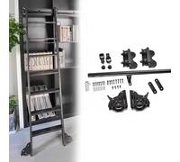 Pratica E Bella Extension mobile télescopique en aluminium avec tube rond pour utilisation à la maison, bibliothèque, loft - Kit de rails Pratica E Bella 500 cm pour une portée facile et une