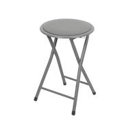 PRATIK Tabouret Pliable PVC Gris 30X30XH45