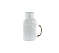 Pratique Carafe à eau en verre de 2 200 ml avec couvercle, bouilloire en verre résistant à la chaleur avec une tasse for infusion chaude et froide, thé glacé, jus Pichet à thé glacé