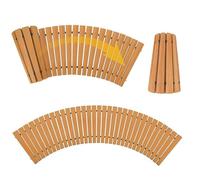 Pratique de Jardin en Bois de 6 Pieds / 8 Pieds / 12 Pieds, déploiement extérieur Paulownia Curbe, Chemin de Patio Path Decorative Garden Boardwalk passereaux de Bois Franc avec Surface Non Glissante