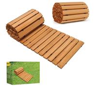 Pratique de Jardin en Bois de 6 Pieds / 8 Pieds / 12 Pieds, déploiement extérieur Paulownia Curbe, Chemin de Patio Path Decorative Garden Boardwalk passereaux de Bois Franc avec Surface Non Glissante