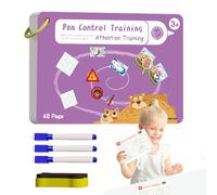 Pratique De Suivi Visuel - Feuille De Contrôle De La Poignée | Cahier De Travail Sur Le Traçage Du Contrôle Du Crayon, Livre De Préparation À Moteur Fin, Livre De Pratique D'écriture Sa Sécurité, Éduc
